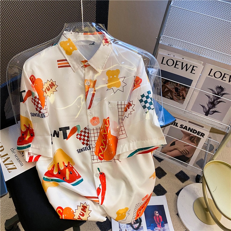 NRVP Áo sơ mi ngắn tay dáng rộng thời trang Hàn Quốc dành cho nữ