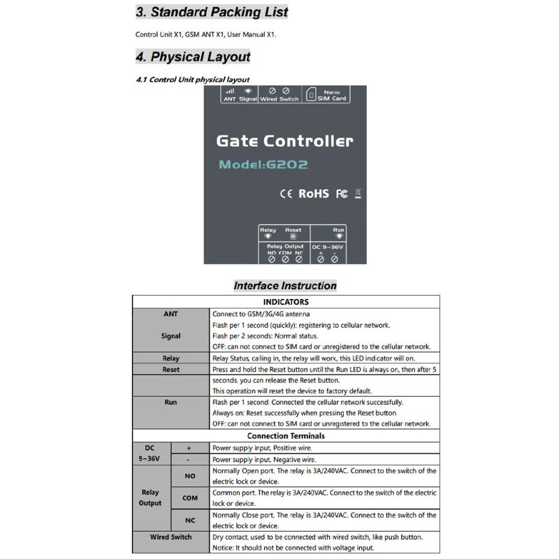 Công Tắc Điều Khiển Từ Xa DC 9V 6 Hỗ Trợ Mở Cổng GSM Cho Điện Thoại