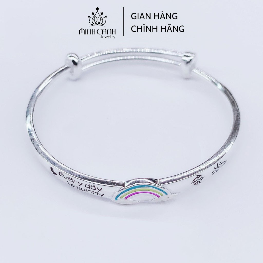 Lắc Bạc Hình Cầu Vồng Cho Bé Gái - Minh Canh Jewelry