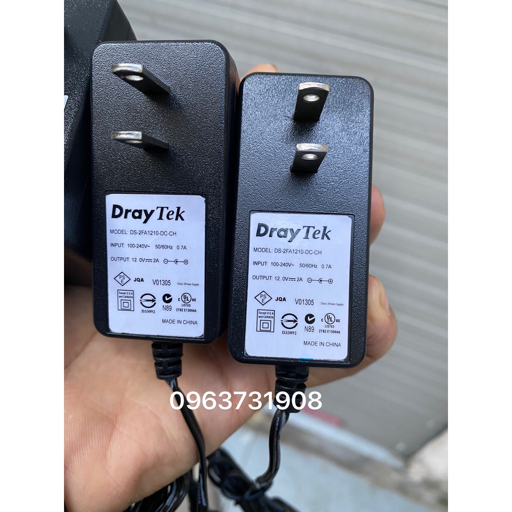 Sạc nguồn wifi Draytek 12V chính hãng