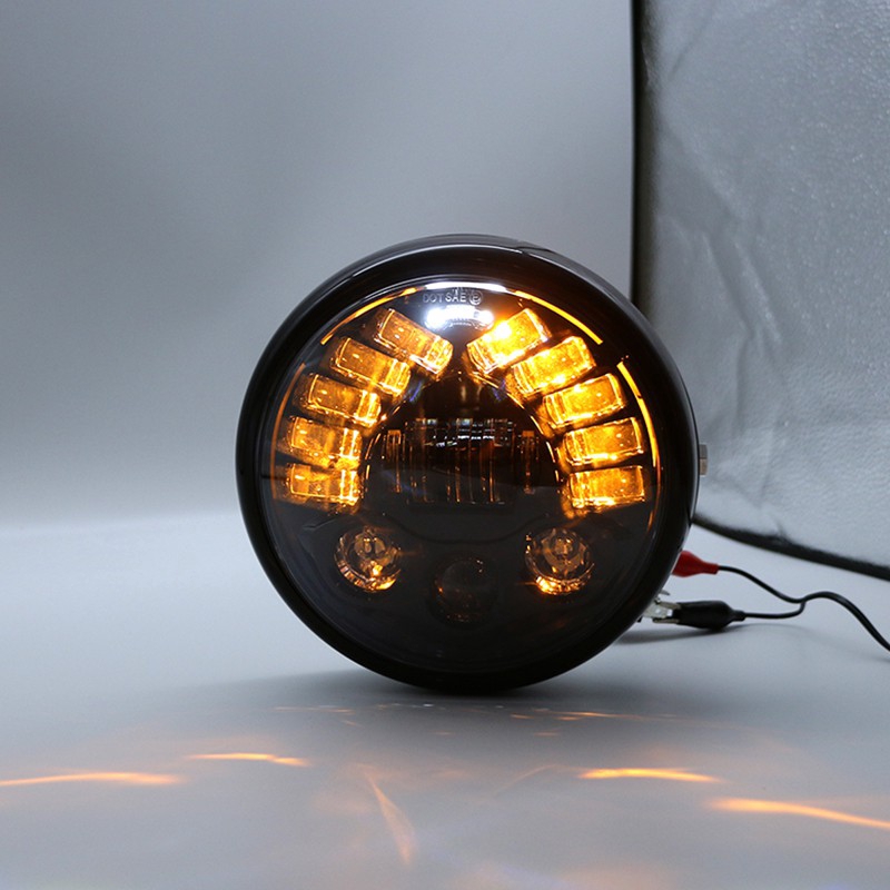 Mới Đèn Pha LED 7 Inch Cho Xe Mô Tô Harley Davidson YAMAHA BMW Cafe Racer