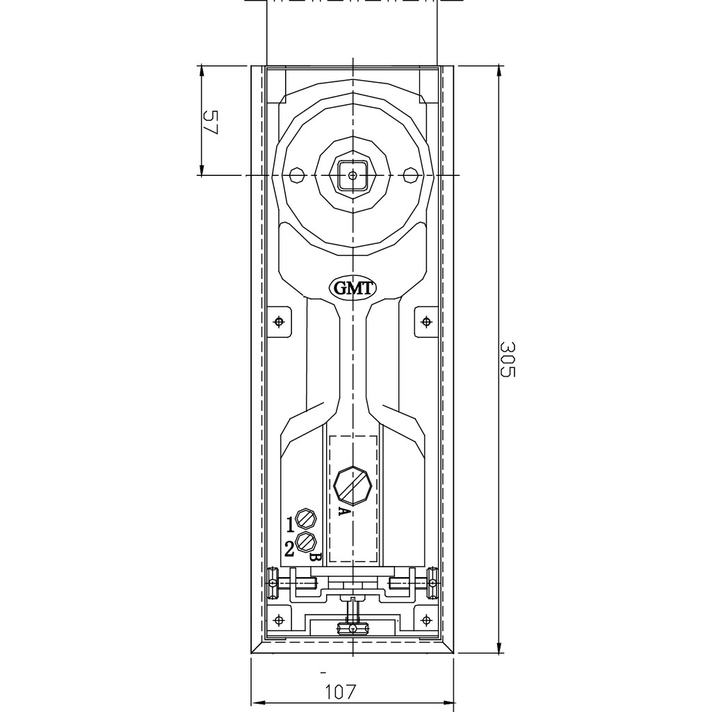 Bản lề sàn GMT NH-360 loại xoay 360 độ