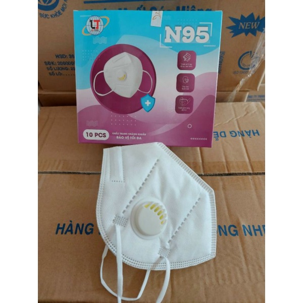 khẩu trang n95 có van hộp 10 cái xịn