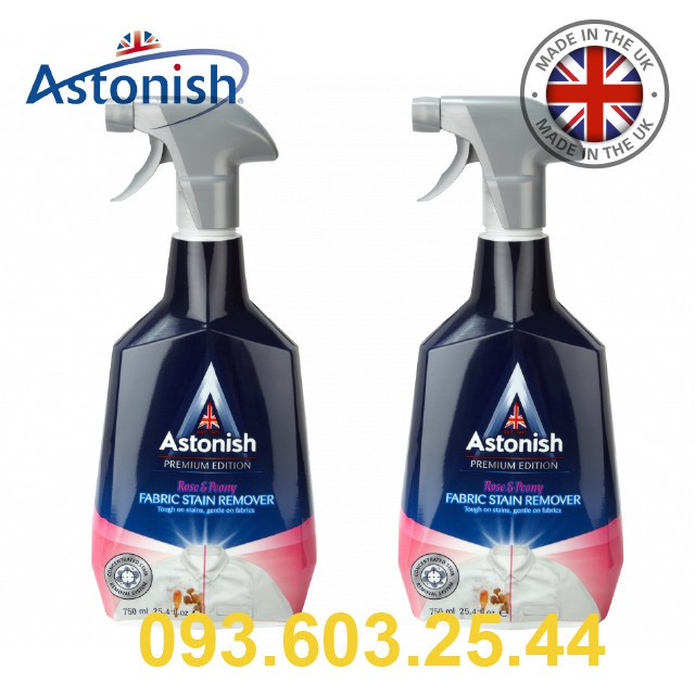 Tẩy nấm mốc quần áo - Bình Xịt tẩy cổ áo và các vết bẩn trên vải Astonish C6910, 750ml, Thương hiệu Anh Quốc