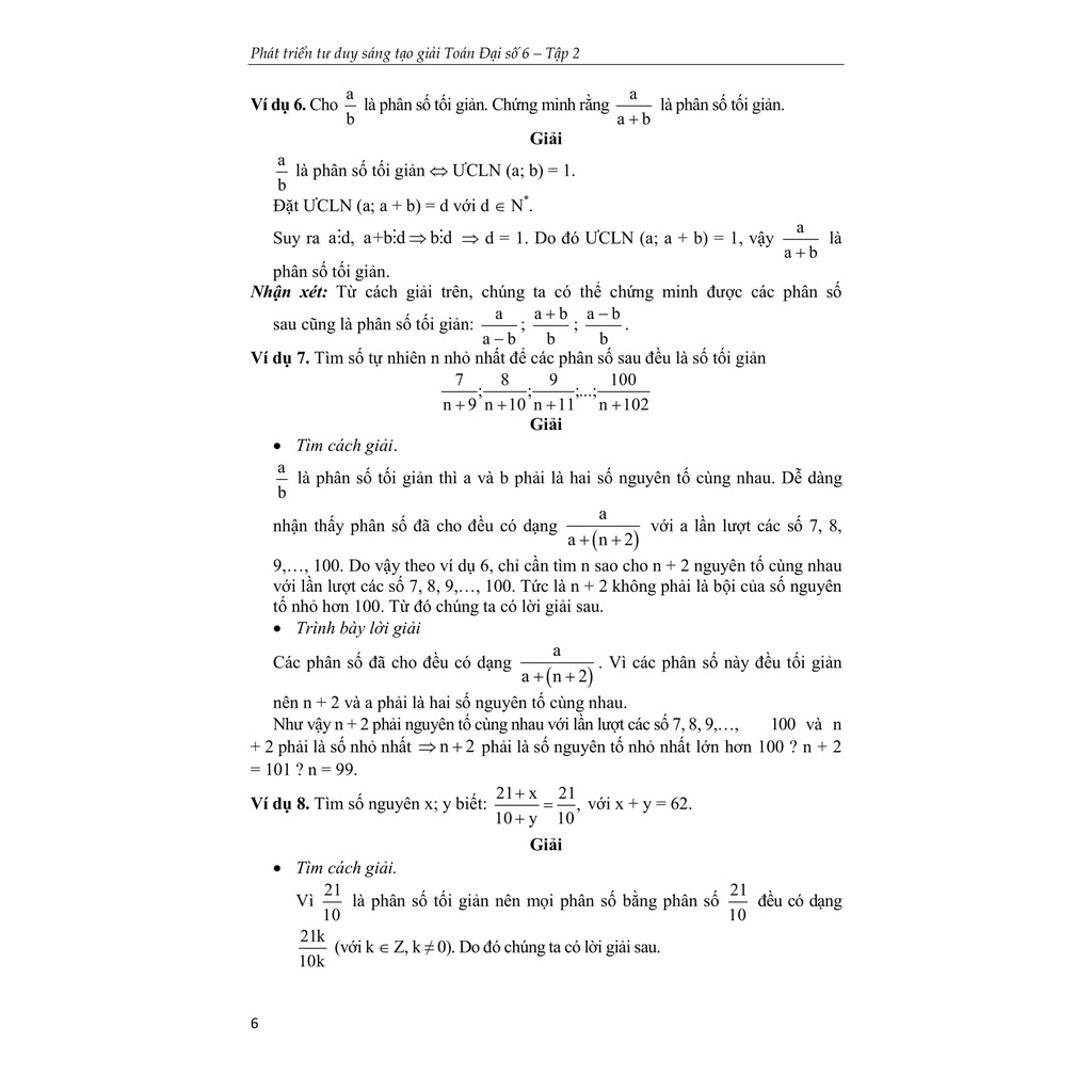 Sách - Phát Triển Tư Duy Sáng Tạo Giải Toán Lớp 6 Tập 2