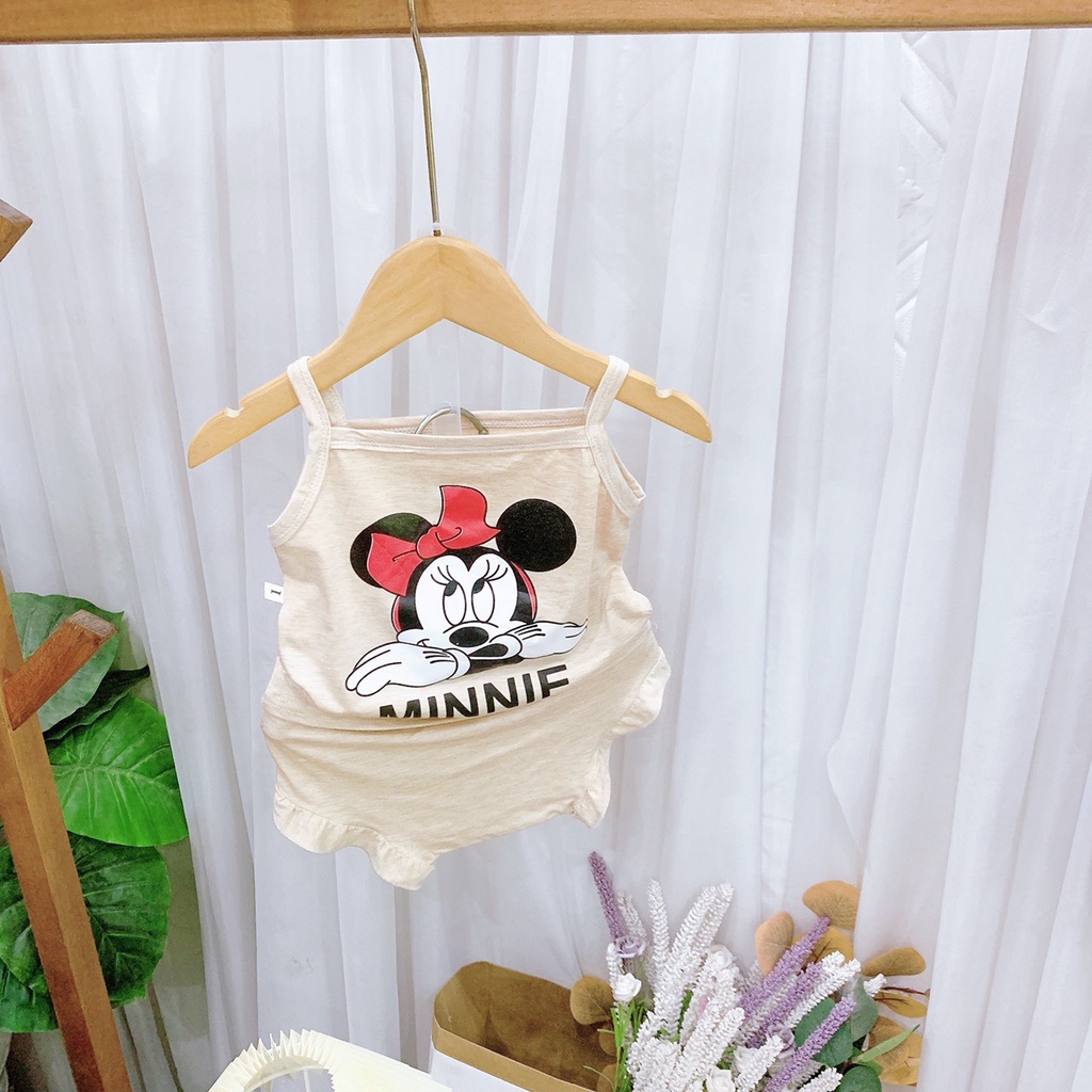 Bộ 2 dây cotton cho bé gái 8-18kg, nhiều màu lựa chọn - 𝐁𝐎𝟔𝟔