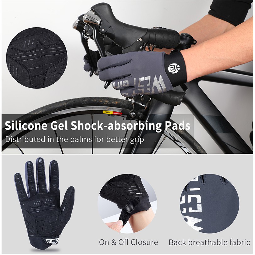 Găng tay WEST BIKING chống trượt có thể sử dụng màn hình cảm ứng