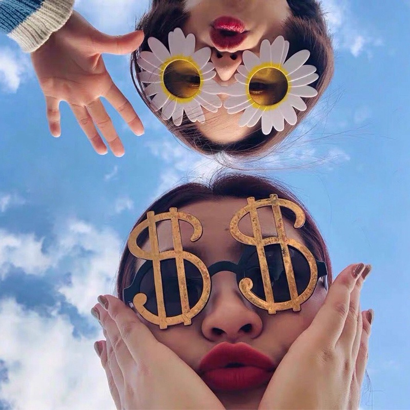 Kính Mát Hình Hoa Cúc Sáng Tạo Vui Nhộn Cho Tiệc Sinh Nhật