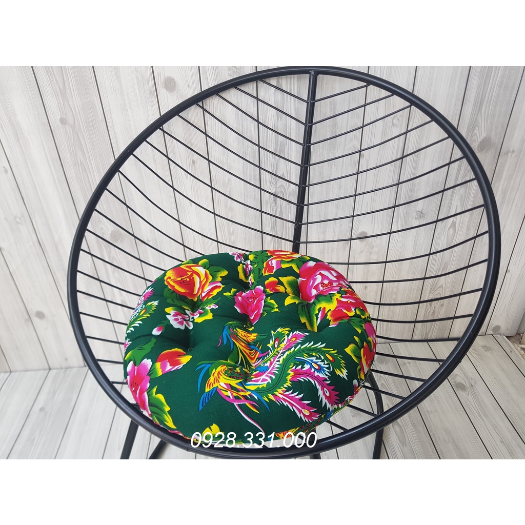 Đệm ngồi Vải Công Phượng hình tròn 40x40x8cm