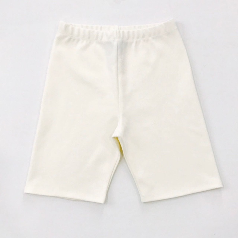 Quần biker nữ thun dầy màu kem trắng