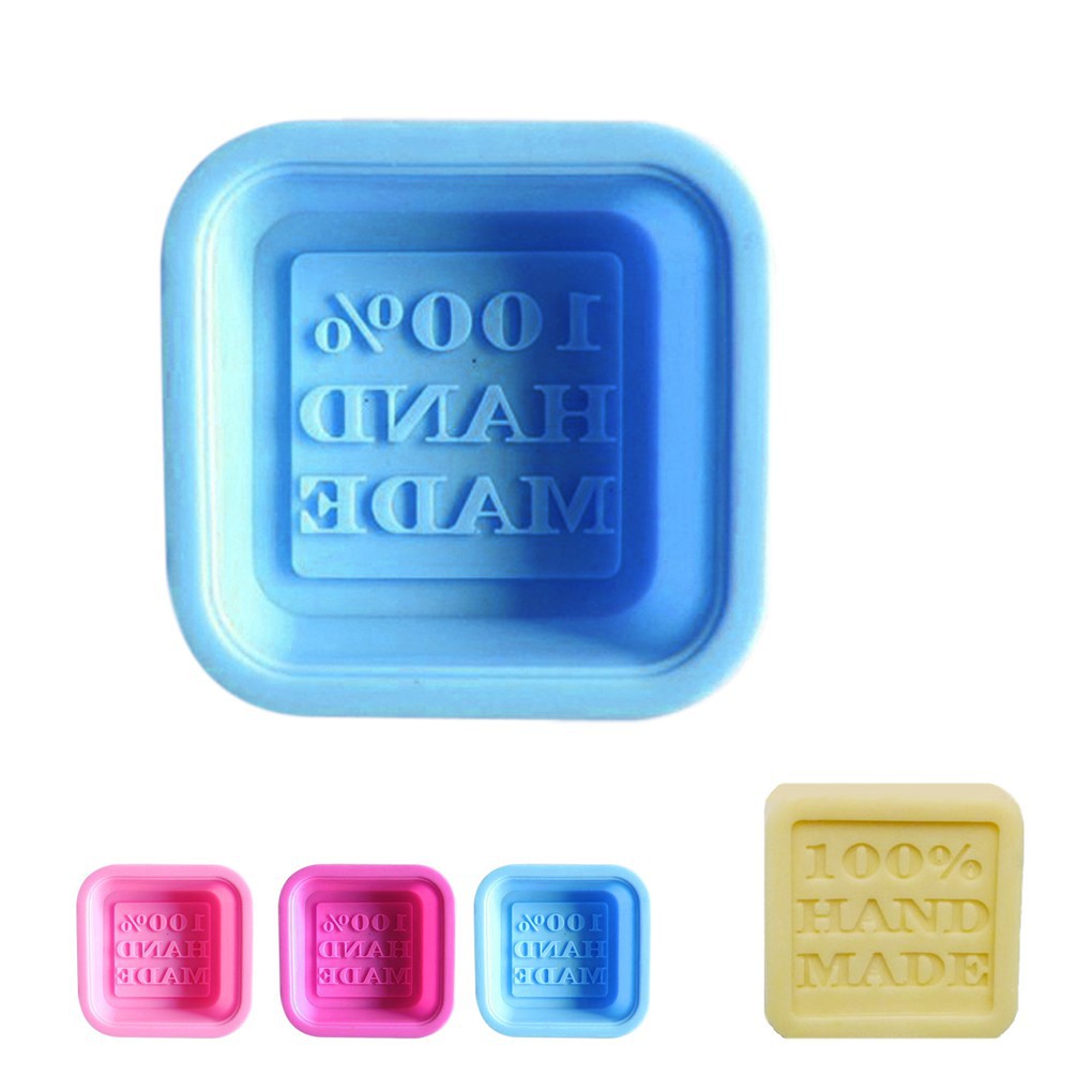 Khuôn nướng bánh hình xà phòng chữ &quot;hand made&quot;