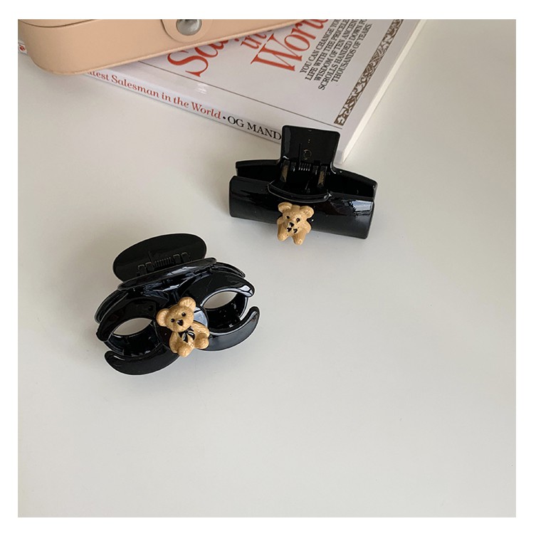 Kẹp tóc càng cua Hàn Quốc họa tiết gấu xinh xắn cho nữ