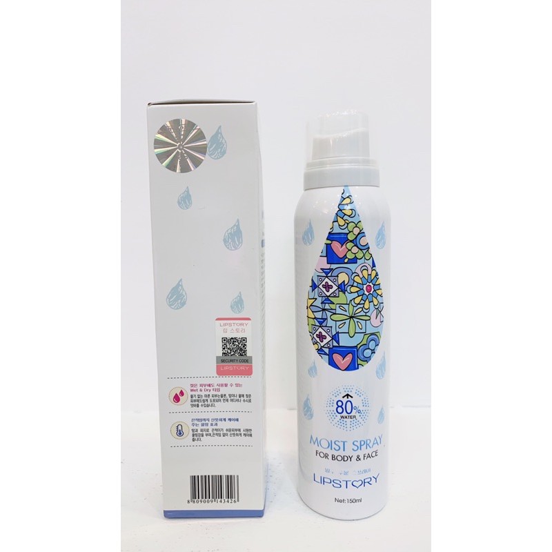 XỊT KHOÁNG CHỐNG NẮNG MOIST SPRAY LIPSTORY 80% FOR BODY & FACE 80% LÀ NƯỚC TINH KHIẾT | BigBuy360 - bigbuy360.vn