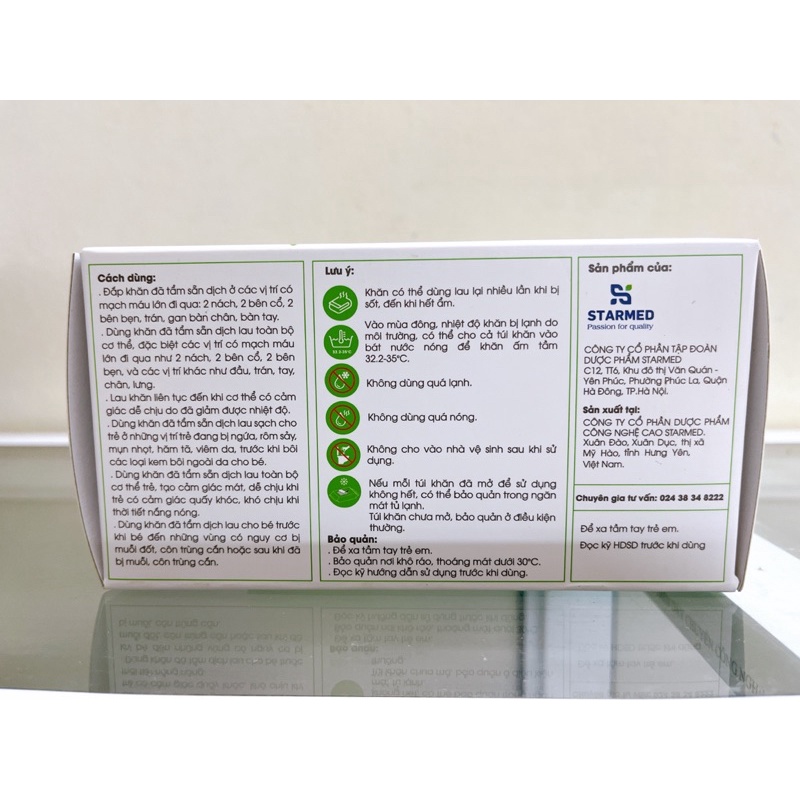 ✅ Khăn lau hạ sốt Dr Papie cho bé - An toàn, hạ sốt nhanh chóng - 1 Gói 5 Miếng