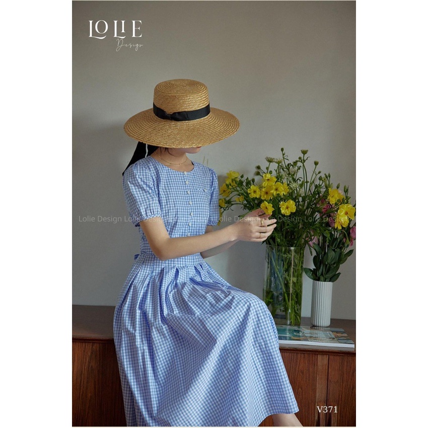 Đầm sọc vintage sang chảnh