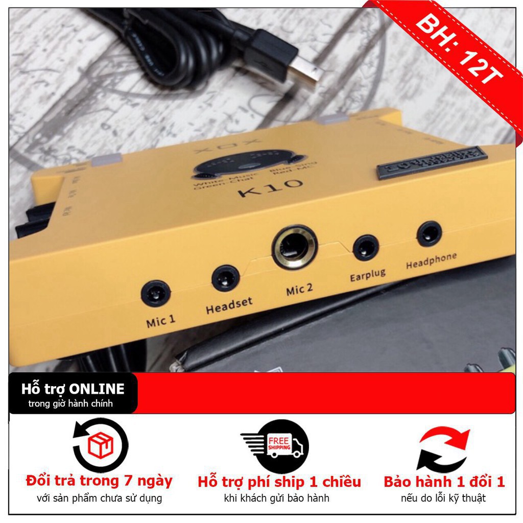 [ HÀNG CHẤT LƯỢNG] Bộ sound card k10 2020 phiên bản kỷ niệm 10 năm hãng ra dòng xox- Sound card k10 bản tiếng anh đã kèm