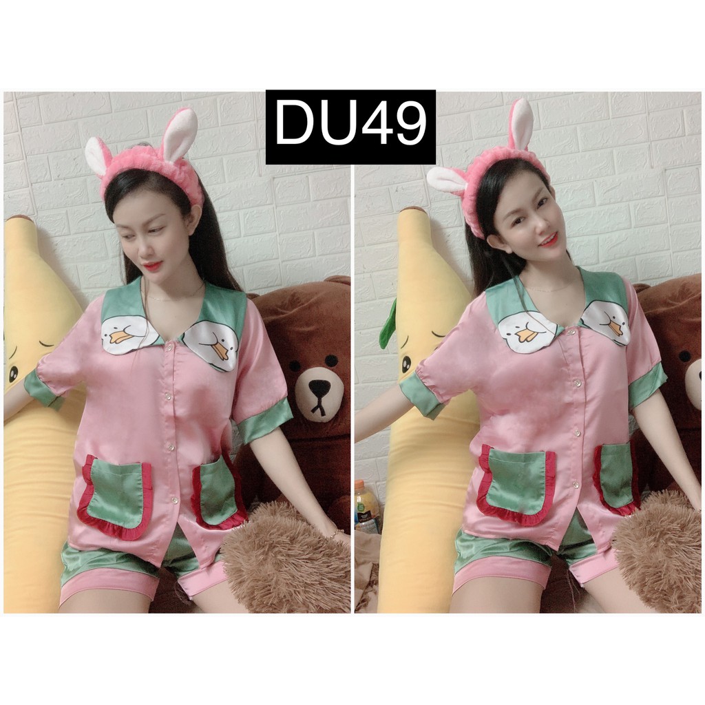 Đồ Bộ Pizama Nữ - Bộ Pijama Mặc Nhà HotGirl Lụa Cao Cấp TN Phối Kiểu Độc Lạ Cực Đẹp Cực Sang-Kèm Hình Thật