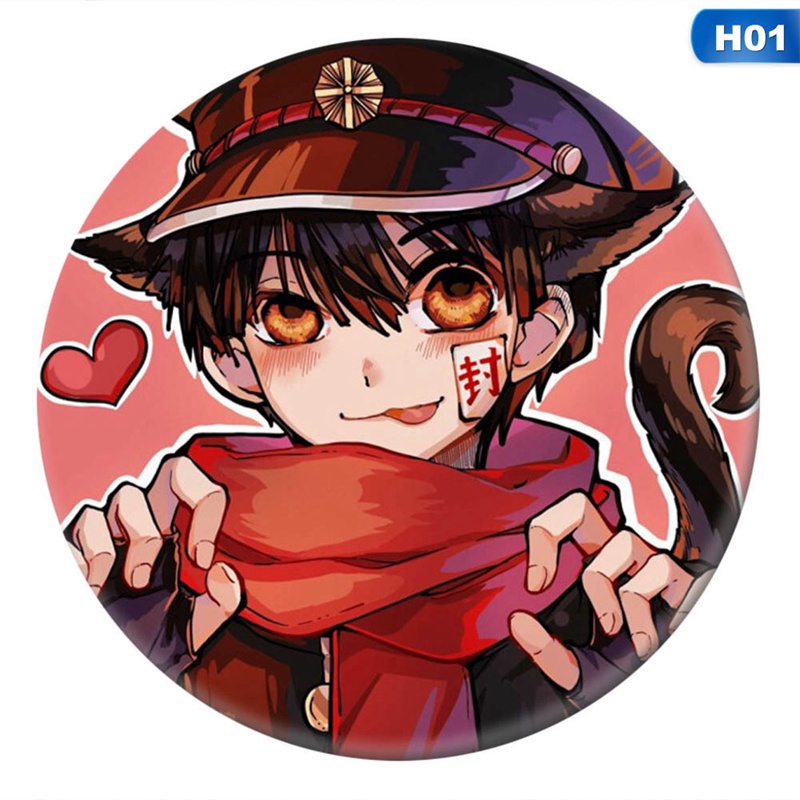 Ghim cài áo họa tiết hoạt hình Hanako-Kun bằng kim loại để trang trí quần áo/balo