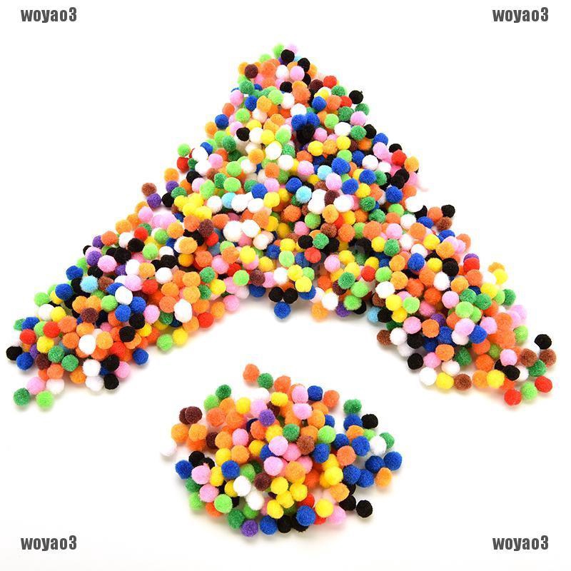 Bộ 1000 Lông pom pom Đầy Màu Sắc Dễ Thương