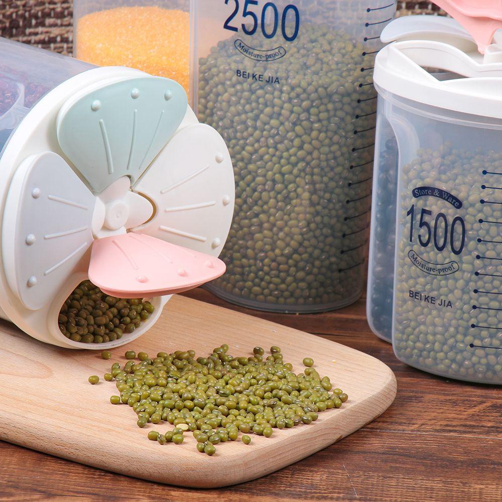 Hộp Đựng Ngũ Cốc Trong Suốt Có Nắp Đậy Tiện Dụng Cho Nhà Bếp