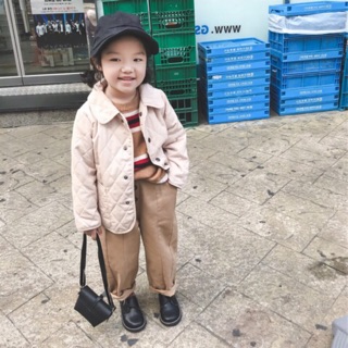 Áo khoác trần trám cho bé gái