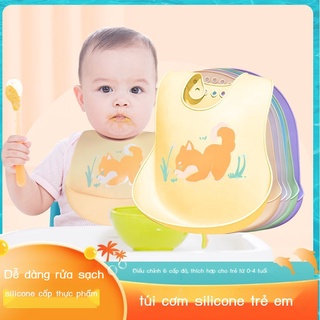 Yếm Ăn Silicone 3D Dùng Một Lần Chống Nước Dành Cho Bé