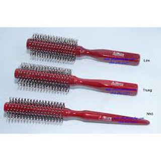 Lược chải tóc xoăn, lược sấy tóc gai cán gỗ A MORE cao cấp chuyên dụng cho Salon tóc