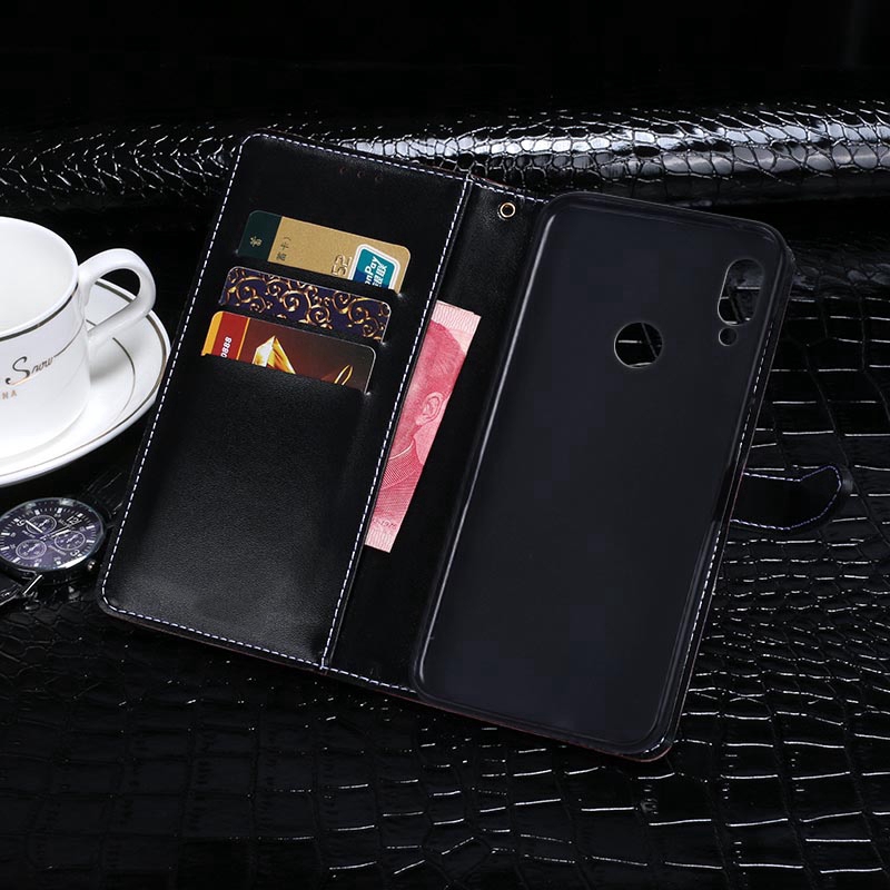 Bao da điện thoại dạng ví trơn bóng cho dòng Xiaomi Redmi Note 7