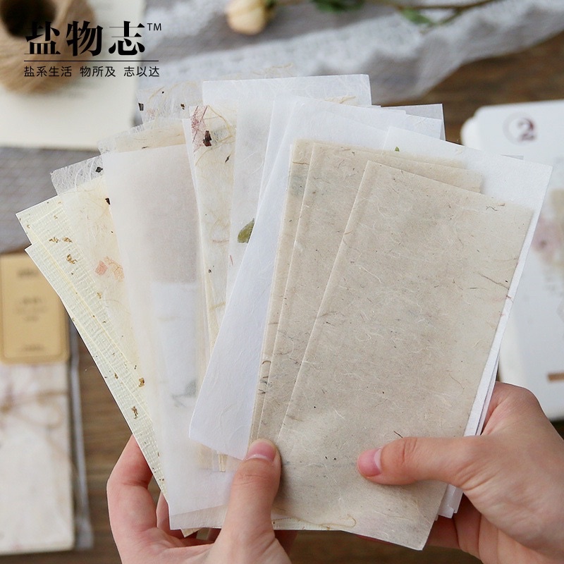 Set 30 tờ giấy Vintage trang trí sổ Bullet Journal, thiệp album