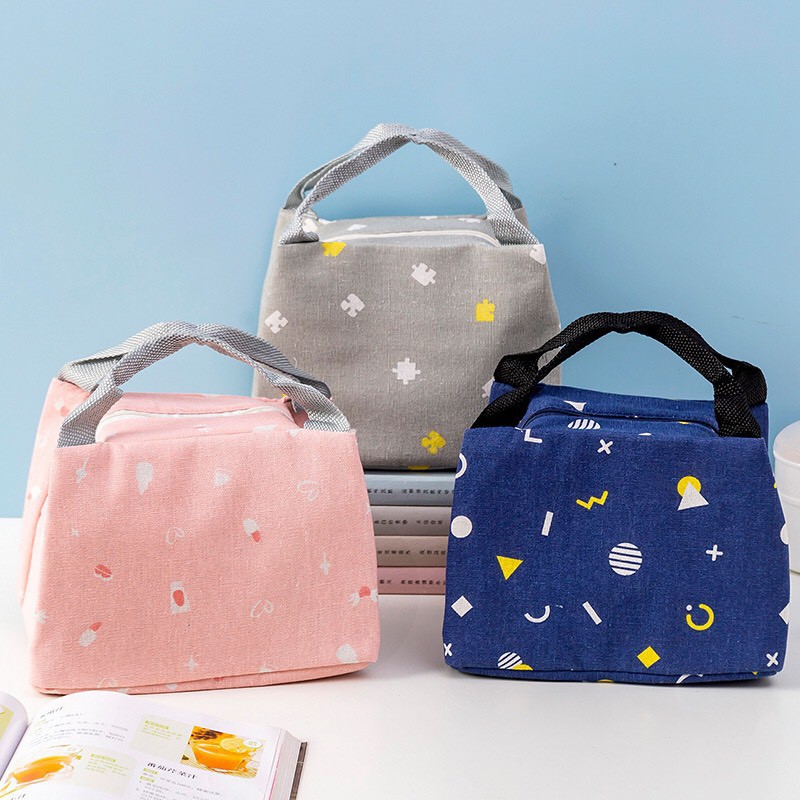 Túi vải giữ nhiệt đựng hộp cơm dày dặn, túi giữ nhiệt có quai xách phong cách Nhật Bản | BigBuy360 - bigbuy360.vn