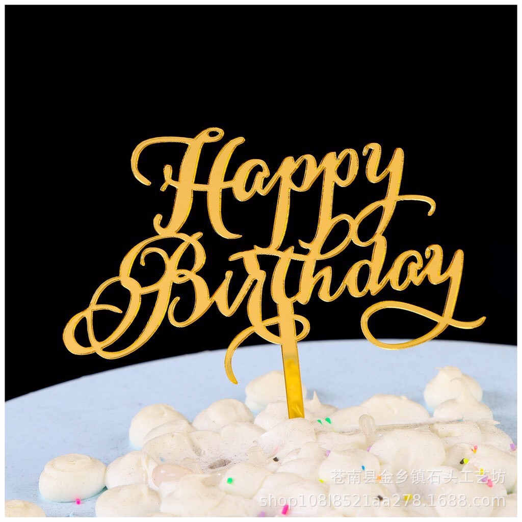 Trang Trí Sinh Nhật - Combo 10 chiếc Meka Hình cong mới vàng