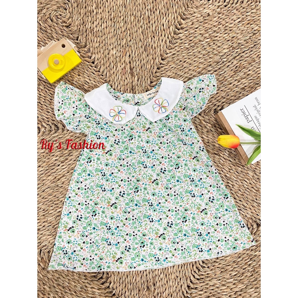 Váy hoa bé gái Cotton A03