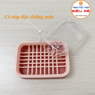 Hộp đựng xà phòng, xà bông tắm có nắp đậy và khay hứng nước  khay đựng đồ rửa (MS 6773)- siêu rẻ❤️FREESHIP❤️