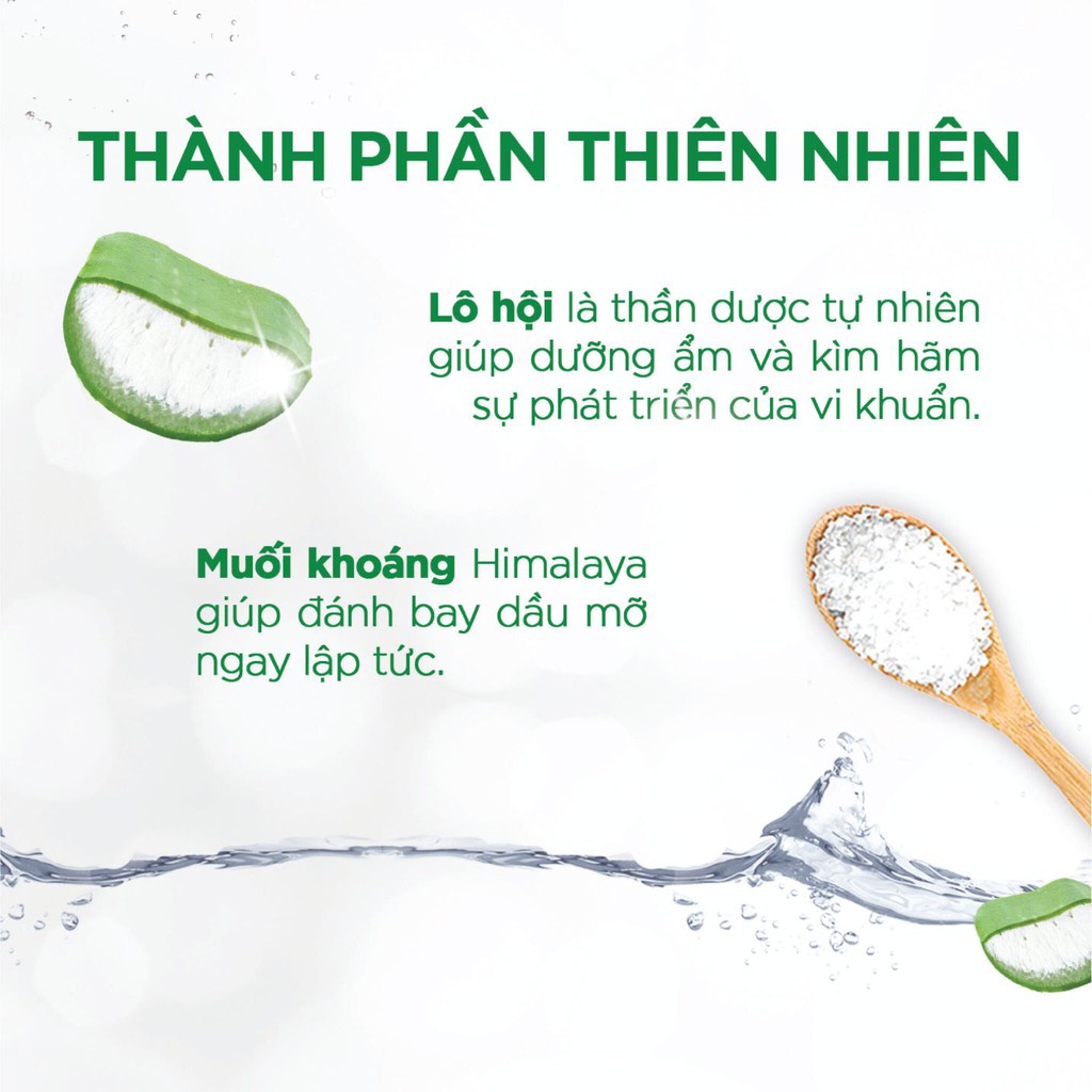 Combo Nước rửa chén Sunlight Thiên Nhiên chiết xuất Lô hội &amp; Muối khoáng chai 750g &amp; túi 750g