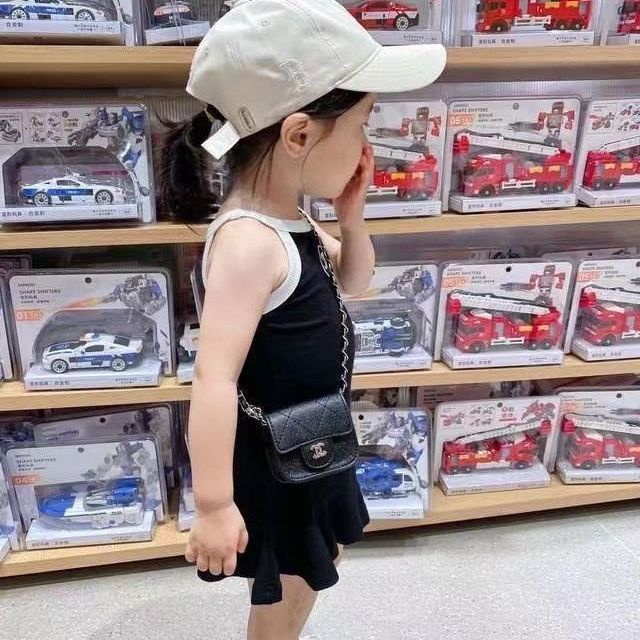 Đầm Công Chúa Hai Dây Phối Bèo Thời Trang Mùa Hè Cho Bé Gái