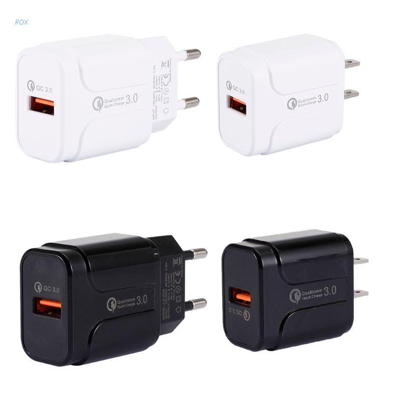 NOKIA Củ sạc nhanh ROX 18W 3.0 USB gắn tường cho điện thoại Sony LG HTC ZTE Lenovo Moto Samsung Galaxy