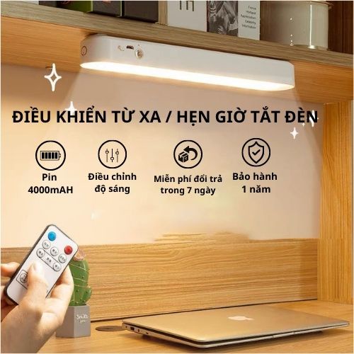 Đèn Học Có Điều Khiển - Đèn Tích Điện , Cảm Ứng , Gắn Tường , Đặt Bàn Làm Việc , Gắn Nhà Bếp , Tủ Quần Áo.