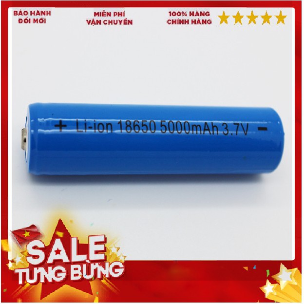 Pin sạc lithium 18650 cao cấp dung lượng cao 5000mAh - 3.7V