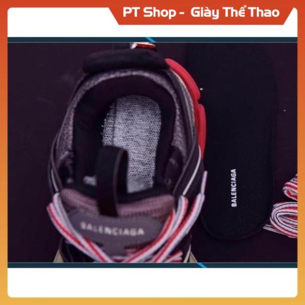 [FreeShip+ Hàng Cao Cấp] Giày thể thao Balen track 3.0 đen đế đỏ, Giày nam nữ Full phụ kiện Sneaker