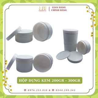 HỦ NHỰA ĐỰNG KEM KO ĐỘN ĐÁY, HỦ TRỘN KEM [200gr và 300gr]