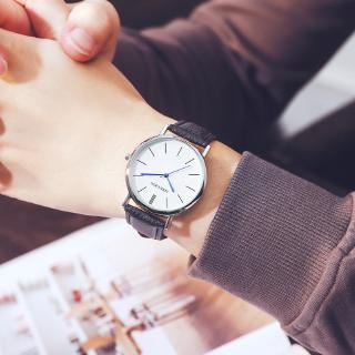 Đồng Hồ Đeo Tay Dây Da Thời Trang Đơn Giản Cho Nam