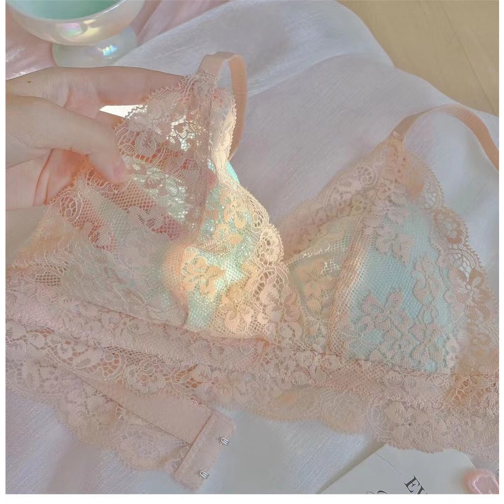 Áo lót Mỏng Cúp Ngực Không Gọng Thoải Mái Thoáng Khí Kiểu Pháp Quyến Rũ Cho Bạn Gái