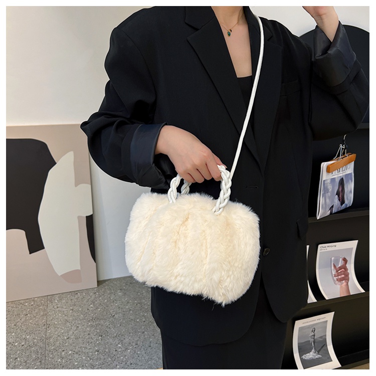 Mới Túi Xách Phối Lông Thời Trang Sang Trọng Cho Nữ