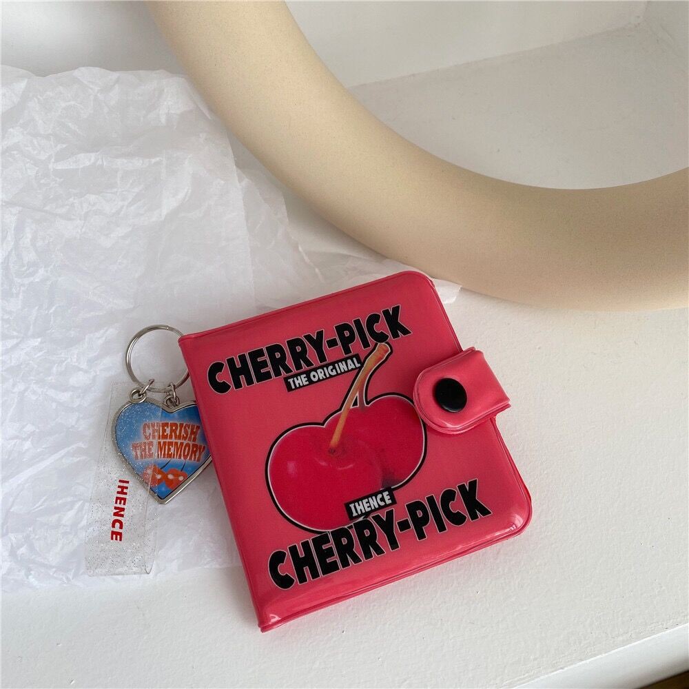 Ví đỏ anh đào phong cách Hàn Quốc thời trang nữ dễ thương | BigBuy360 - bigbuy360.vn