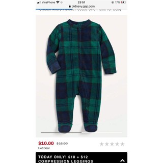 Sleepsuit nỉ- sleepsuit liền tất cho bé size newborn