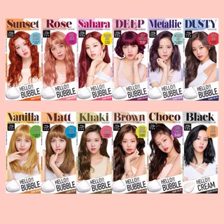 Thuốc nhuộm tóc gội nhuộm dạng bọt Hello Bubble Foam Mise en Scene x BLACKPINK version