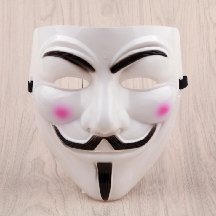 Mặt nạ hacker trang trí, có thể đeo lên mặt