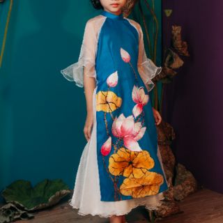 Rập áo dài bé gái 1-10T