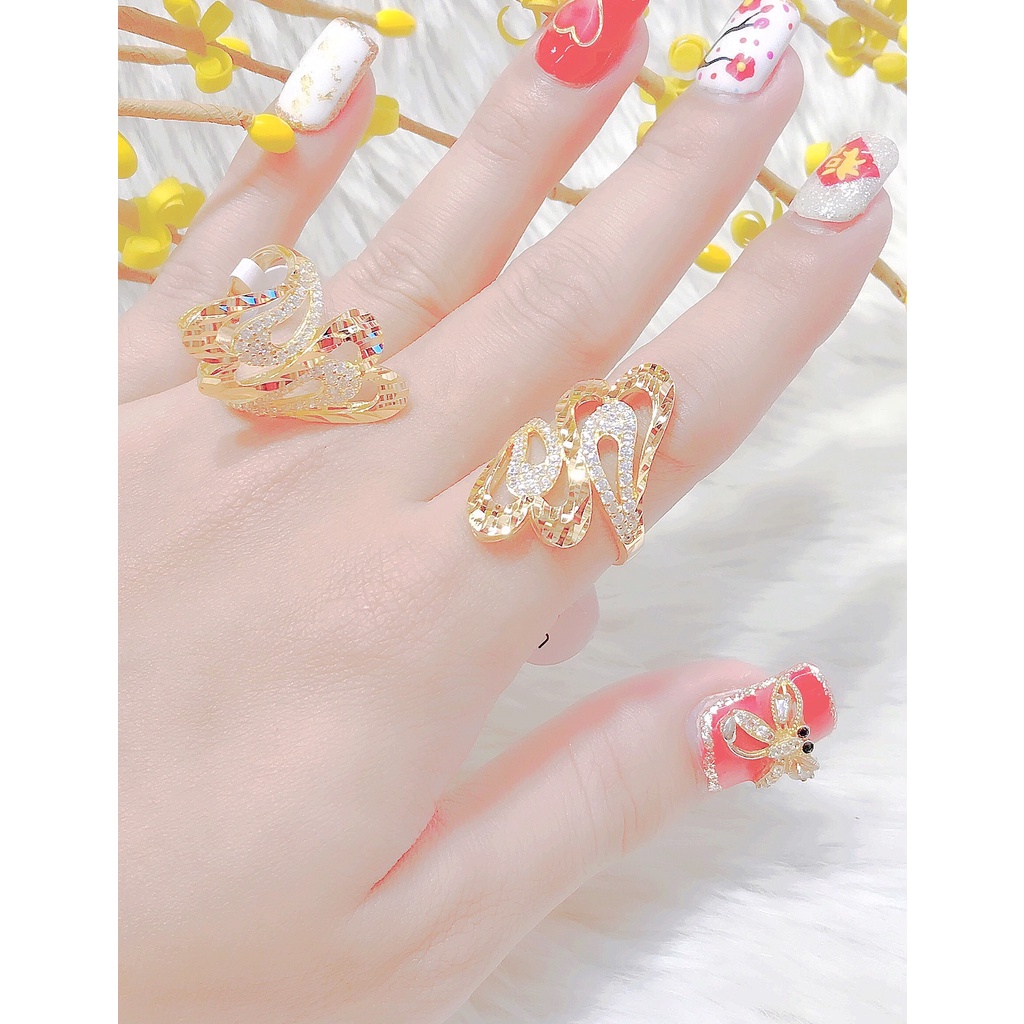Nhẫn nữ mạ vàng 18k chữ S cách điệu 033R.UH250422 - Bao hoàn tiền, bao đổi trả trong 07 ngày - Bền Màu