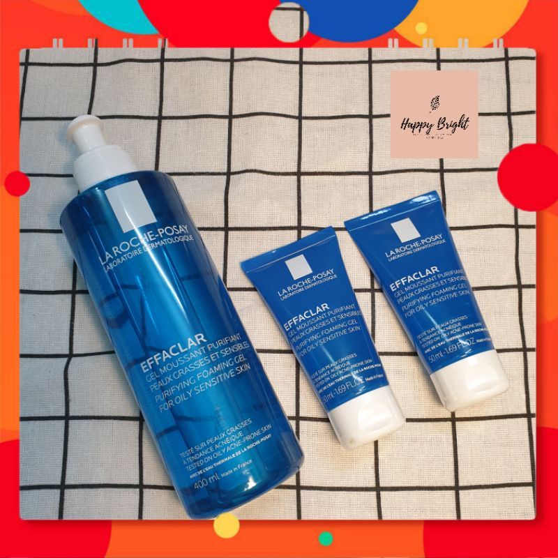 Gel rửa mặt tạo bọt làm sạch dành cho da dầu nhạy cảm La Roche-Posay Effaclar Foaming Gel 400ml